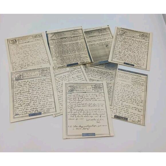 Lot WW2 1943 - 1945 V Mail 322nd Sig Co Wing 927TH Sig BN SEPTAC Correspondence - Picture 1 of 10